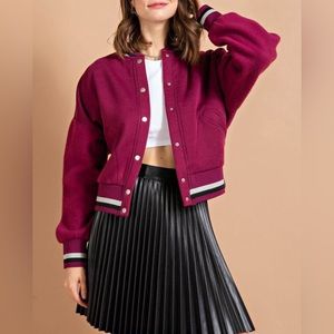 NWT Kori Maroon bomber jacket